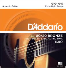 D'ADDARIO EJ-10 10-47 струны для акустической гитары