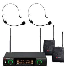 VOLTA US-2H (614.15/710.20) Микрофонная радиосистема с двумя головными микрофонами UHF диапазона
