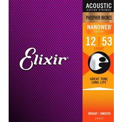 ELIXIR 16052 12-53 NanoWeb Light струны для акустической гитары