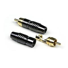 INVOTONE RCA500M BK - тюльпан кабельный, RCA, 'золото', корпус металл, цвет черный