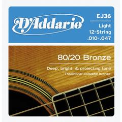 D'Addario EJ-36 - струны для 12-струнной гитары 10-47