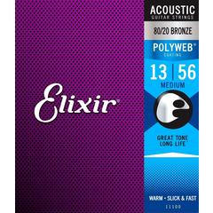 ELIXIR 11100 13-56 POLYWEB струны для акустической гитары