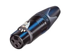 Neutrik NC3FXX-BAG, кабельный разъем XLR3 female, цет черны, контакты покрыты серебром