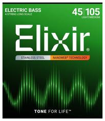 Elixir 14677 NANOWEB  струны для бас-гитар 45-105