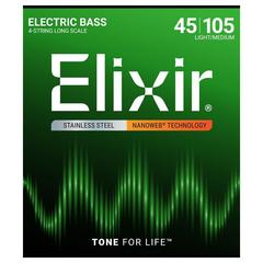 Elixir 14677 NANOWEB  струны для бас-гитар 45-105
