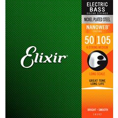 ELIXIR 14102 50-105 NANOWEB Комплект струн для бас-гитары, никелированные