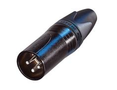 Neutrik NC3MXX-BAG. кабельный разъем XLR3 male, цет черны, контакты покрыты серебром